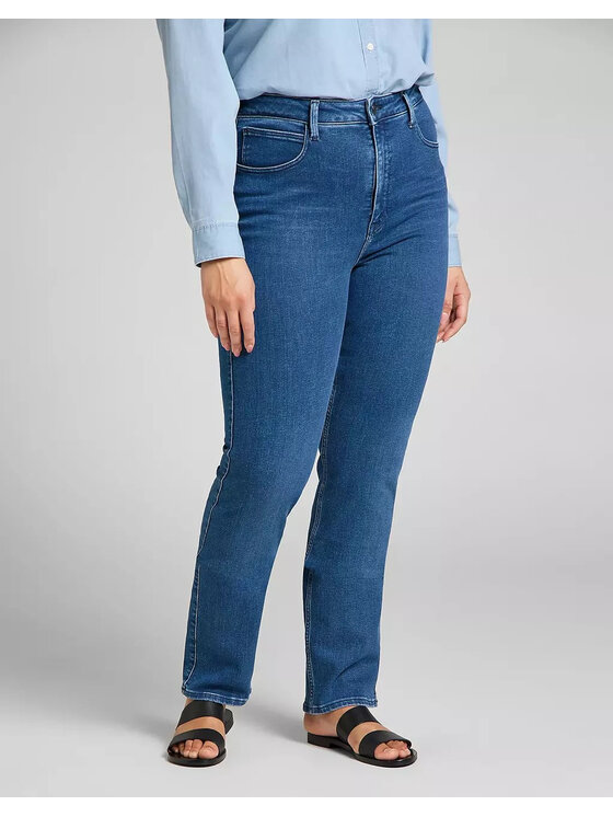 Lee Lee Jeansy CLASSIC STRAIGHT PLUS Niebieski Straight Fit