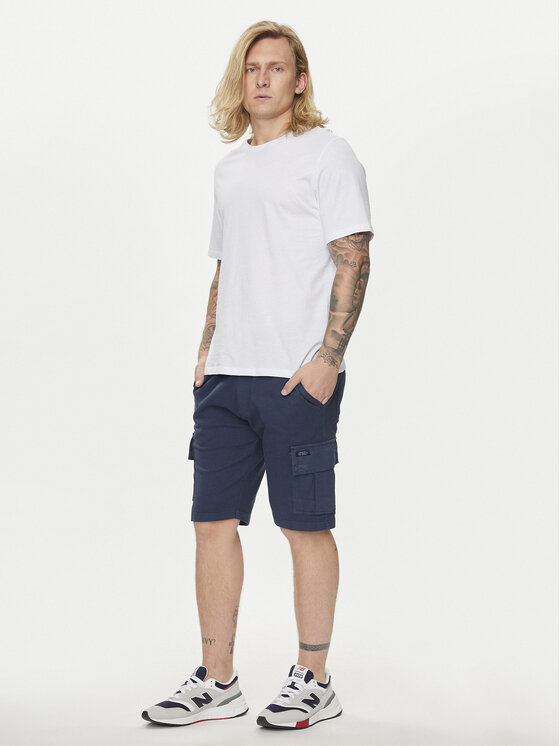 Blend Blend Šortky z materiálu 20716745 Tmavomodrá Regular Fit