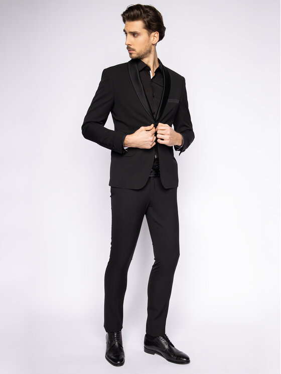 Rage Age Rage Age Garnitur Funn Czarny Slim Fit