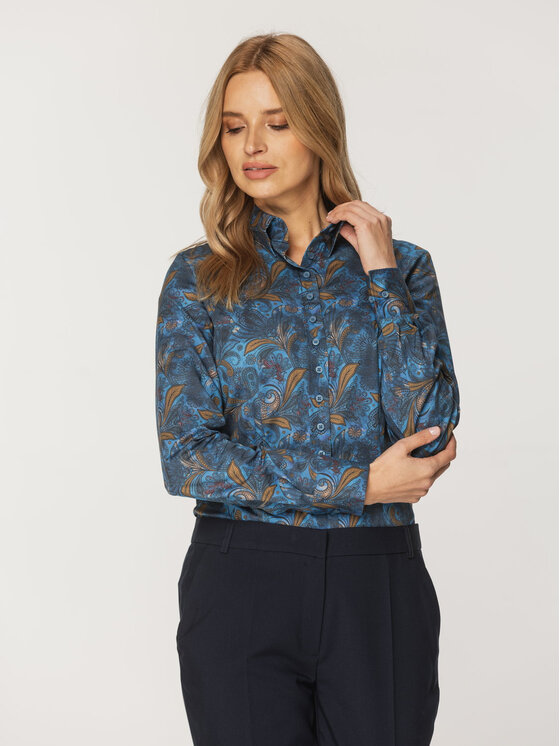 Willsoor Willsoor Koszula 61366 Granatowy Regular Fit