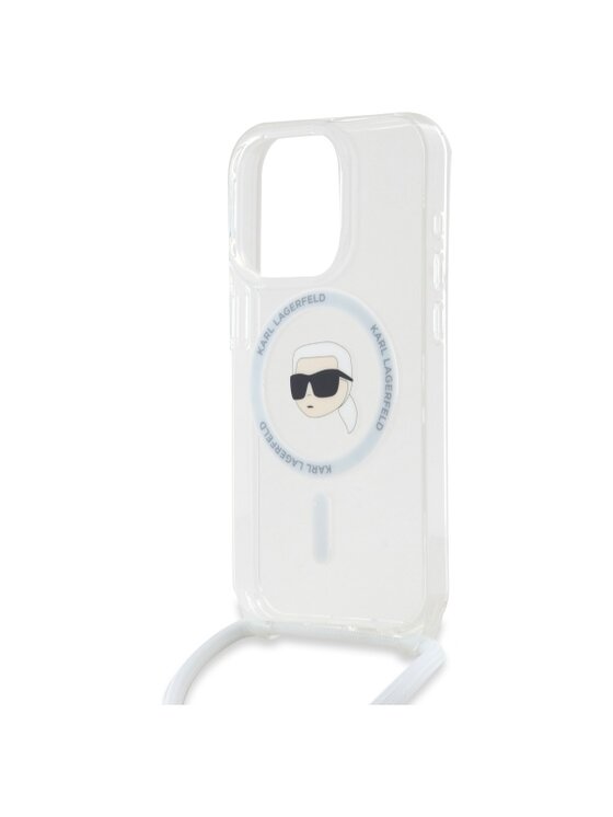 KARL LAGERFELD KARL LAGERFELD Etui na telefon Crossbody IML Karl Head Przezroczysty