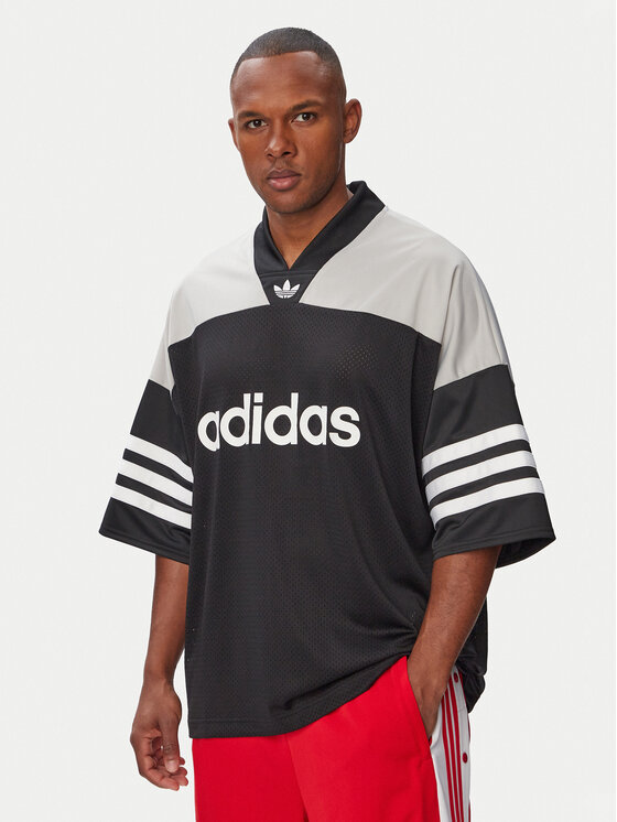 adidas adidas T-Shirt Adicolor oversize Football Jersey KS7546 Μαύρο Oversize