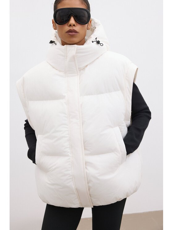 Estro Estro Kurtka puchowa ER00120568 Beżowy jasny Loose Fit