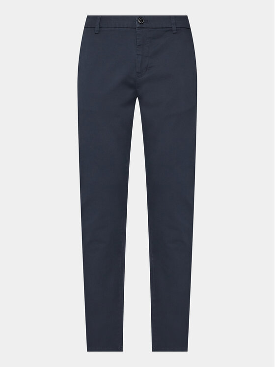 Lindbergh Lindbergh Chinosy 30-005044 Granatowy Slim Fit