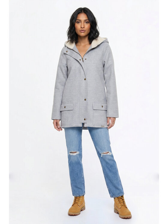 FIGL FIGL Kurtka zimowa M1348 Szary Regular Fit