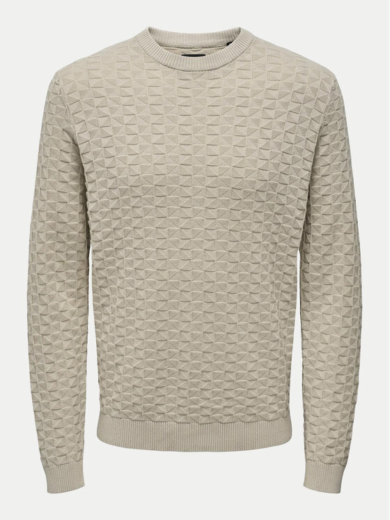 Only & Sons Only & Sons Sweter 22026559 Beżowy Regular Fit