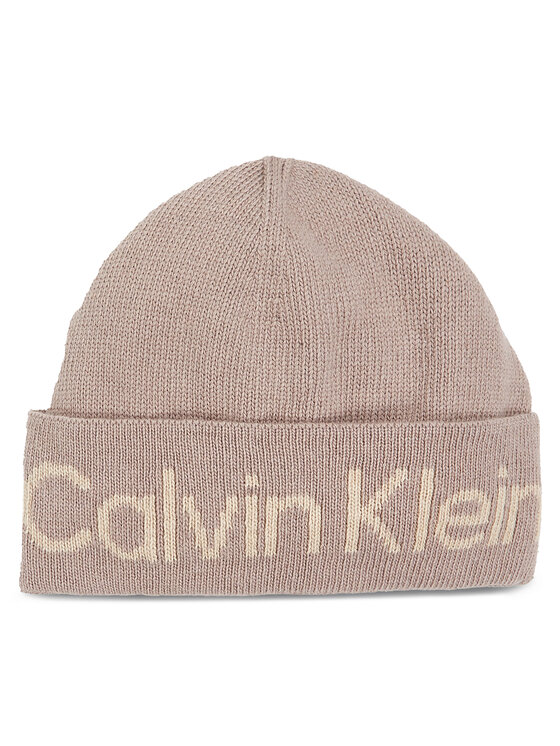 Căciulă Calvin Klein Logo Reverso Tonal Beanie K60K611151 Bej