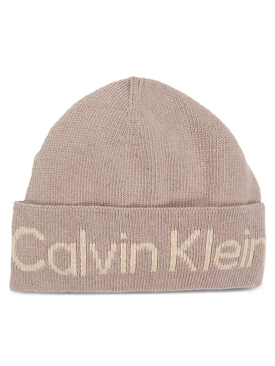 Calvin Klein Calvin Klein Căciulă Logo Reverso Tonal Beanie K60K611151 Bej