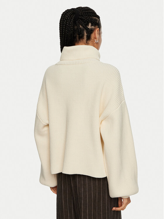 Gestuz Gestuz Bluză cu gât Meba 10909324 Bej Loose Fit
