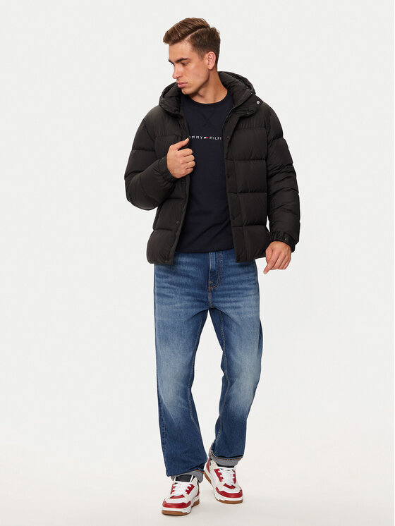 Tommy Hilfiger Tommy Hilfiger Μπουφάν πουπουλένιο MW0MW36569 Μαύρο Regular Fit