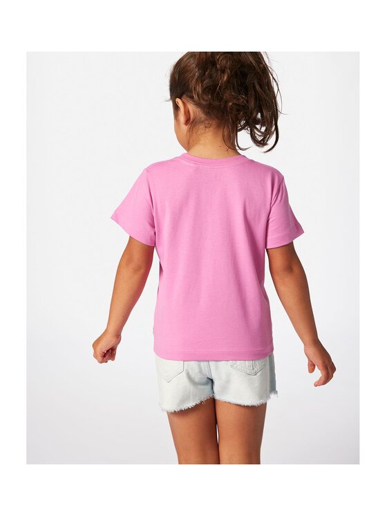 Rip Curl Rip Curl T-Shirt Rainbow Logo/Desto Tee-Girl Różowy Standard Fit