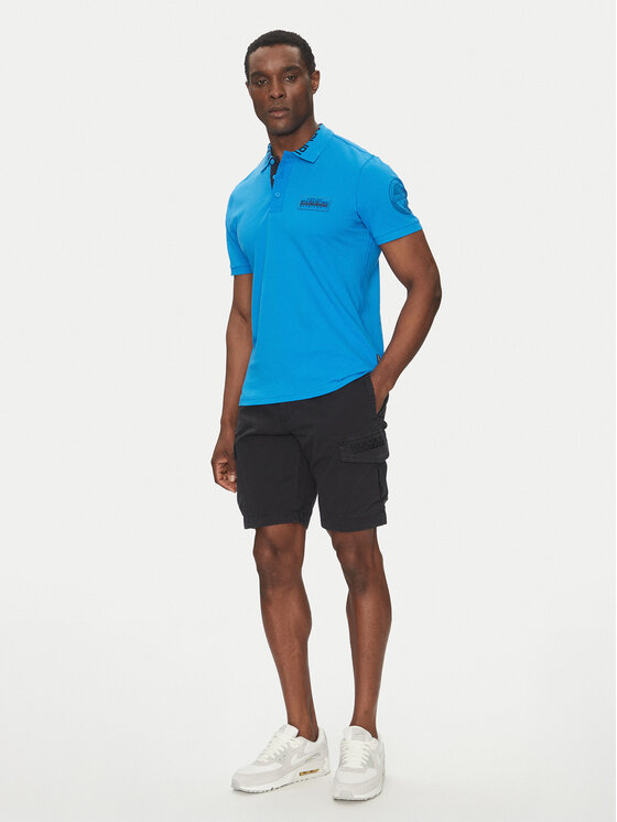 Napapijri Napapijri Auduma šorti N-Deline NP0A4HOT Melns Regular Fit
