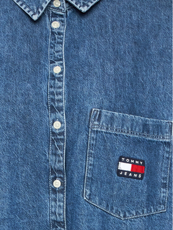 Vestito di jeans Boyfriend DW0DW15083 Blu Relaxed