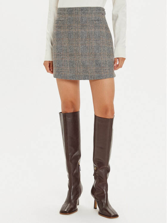 Tommy Hilfiger Tommy Hilfiger Мини пола WW0WW43471 Бежов Regular Fit