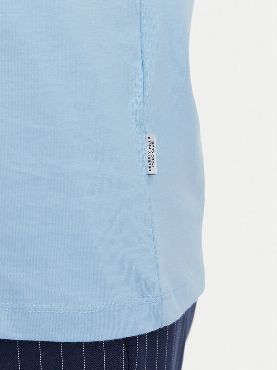 Beverly Hills Polo Club Beverly Hills Polo Club T-Shirt P-SS26W-TS085 Niebieski jasny Regular Fit