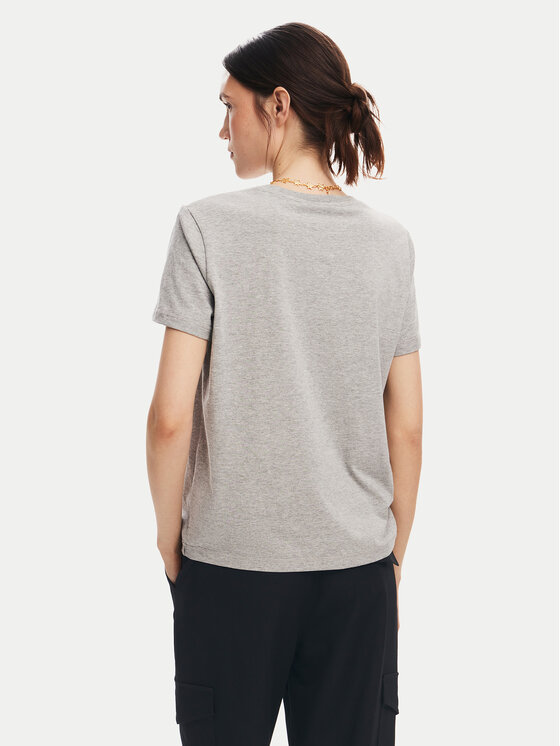 Desigual Desigual Тишърт Brandy 24WWTK24 Сив Regular Fit