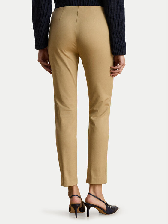 LAUREN RALPH LAUREN Lauren Ralph Lauren Kalhoty z materiálu 200631310018 Béžová Slim Fit