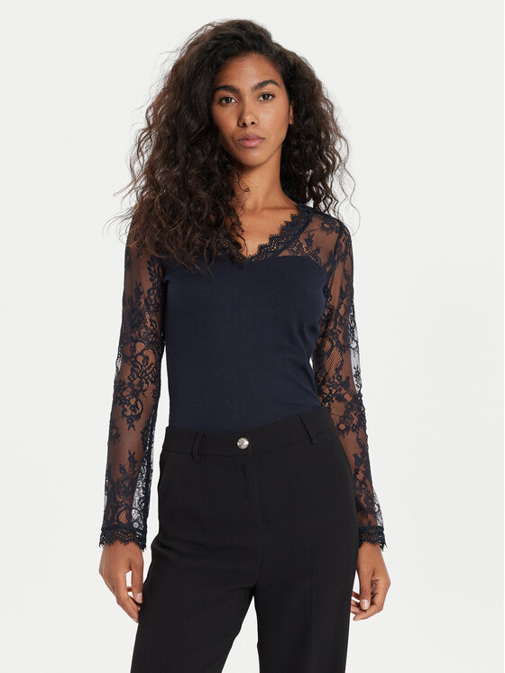 Morgan Morgan Bluse 242-TLAMI Dunkelblau Slim Fit