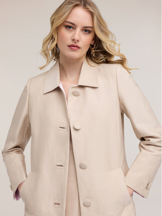 Motivi Motivi Cappotto invernale 0021Q000654N002 Crema Regular Fit