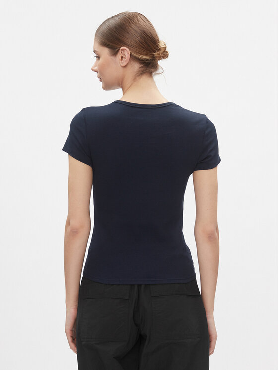 Tommy Jeans Tommy Jeans T-Shirt Essential DW0DW17383 Tmavomodrá Slim Fit