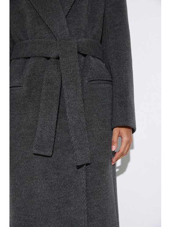 Estro Estro Płaszcz wełniany ER00117897 Szary Loose Fit