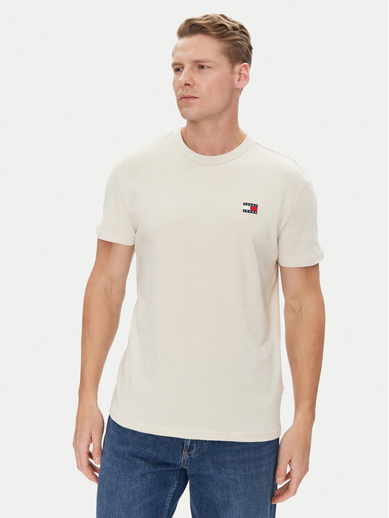 Tommy Jeans Tommy Jeans T-shirt Badge DM0DM20322 Bež Regular Fit