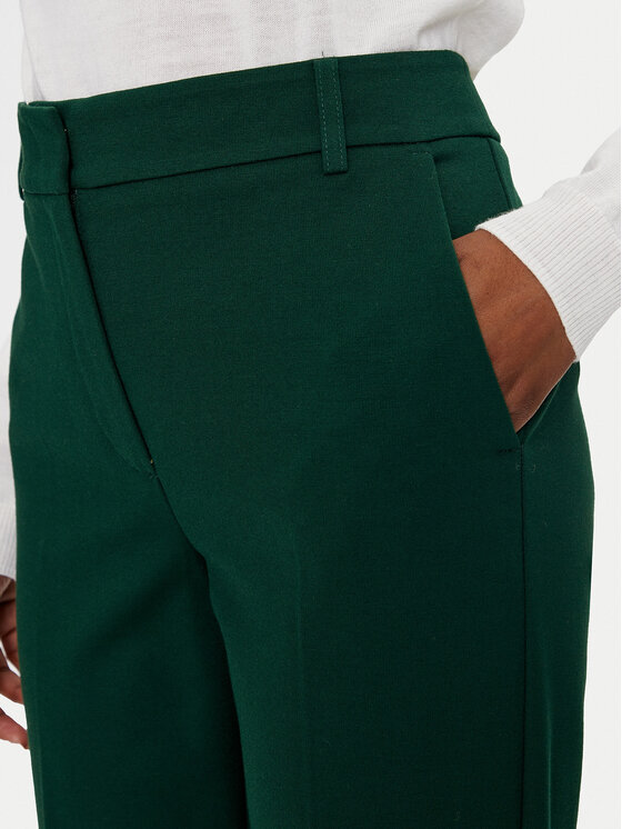 Marella Marella Hlače iz tkanine Gemma 2423786054 Zelena Slim Fit