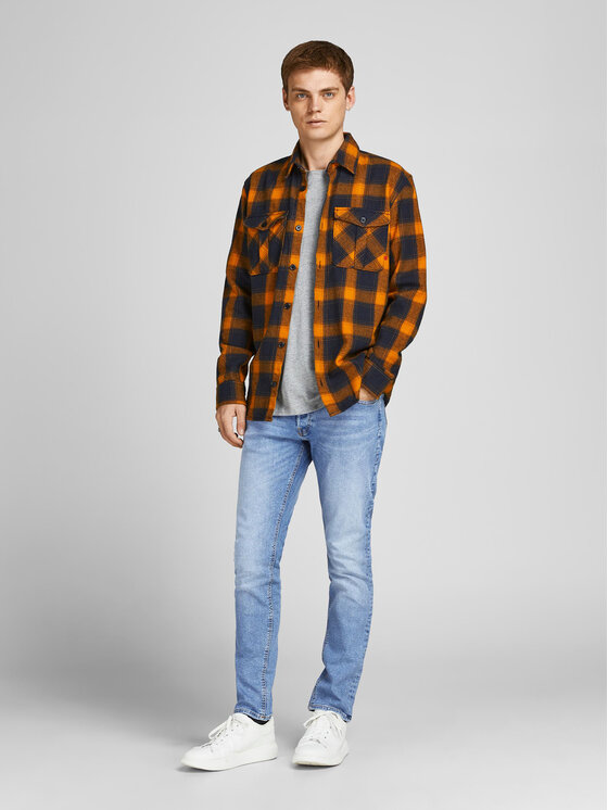 Jack & Jones Jack & Jones Jeansy Glenn 12203510 Modrá Slim Fit