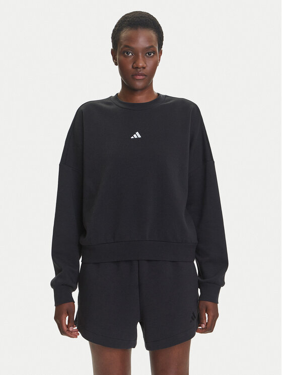 adidas adidas Bluză Essentials Small Logo Feelcozy JC5932 Negru Loose Fit