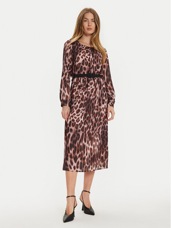 Rinascimento Rinascimento Haljina za svaki dan CFC0121279003 Smeđa Slim Fit