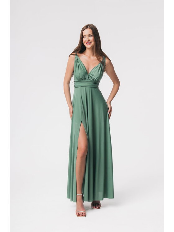 Aurora Aurora Elegantní šaty Milo pistacja Zelená Feminine Fit