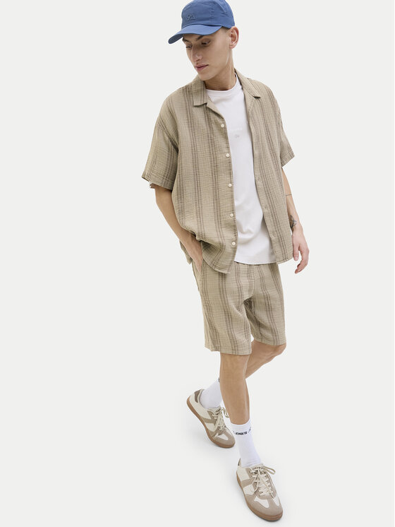 Jack&Jones Jack&Jones Kratke hlače iz tkanine Jaiden 12274758 Bež Relaxed Fit