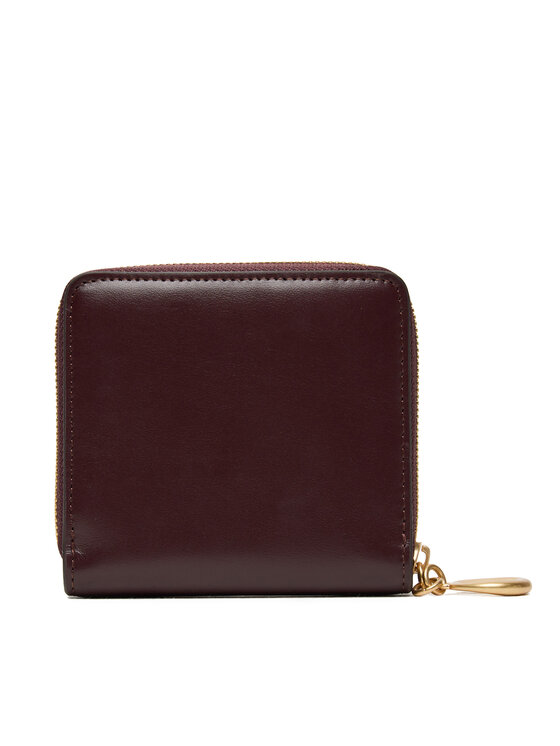 Calvin Klein Calvin Klein Kleine Damen Geldbörse Hardware Square Zip Around LV04F1044G Dunkelrot
