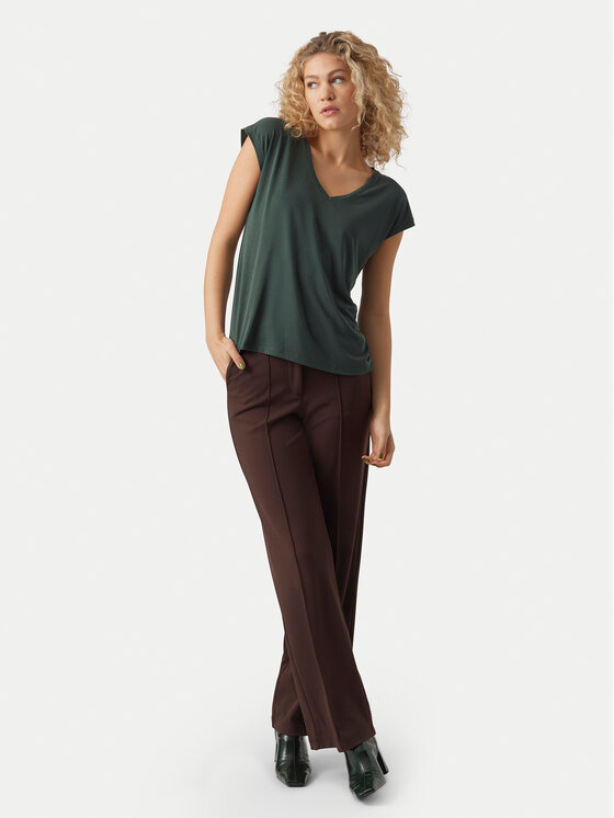 Vero Moda Vero Moda Marškinėliai Filli 10247666 Žalia Regular Fit
