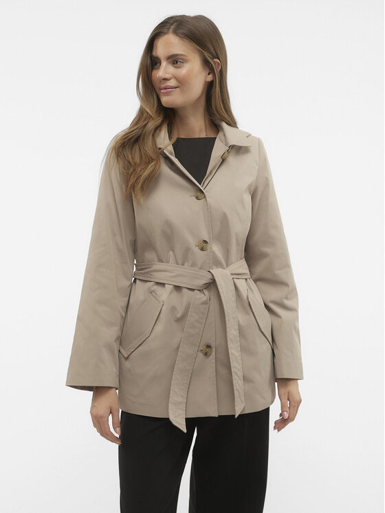 Vero Moda Vero Moda Kevad-sügis mantel Chelsea 10300845 Pruun Regular Fit