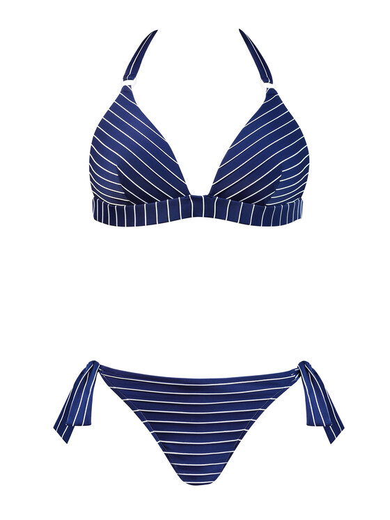 Miss Lou Miss Lou Bikini ML019 Blu scuro