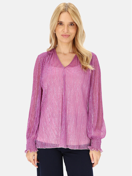 Potis & Verso Potis & Verso Bluzka Trini Różowy Regular Fit