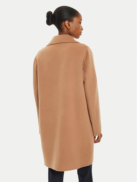 Marella Marella Cappotto di lana Won 2423016041 Marrone Regular Fit