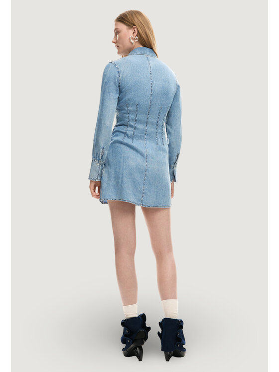 Desigual Desigual Džinsinė suknelė Lonan 26SWVD03 Mėlyna Slim Fit