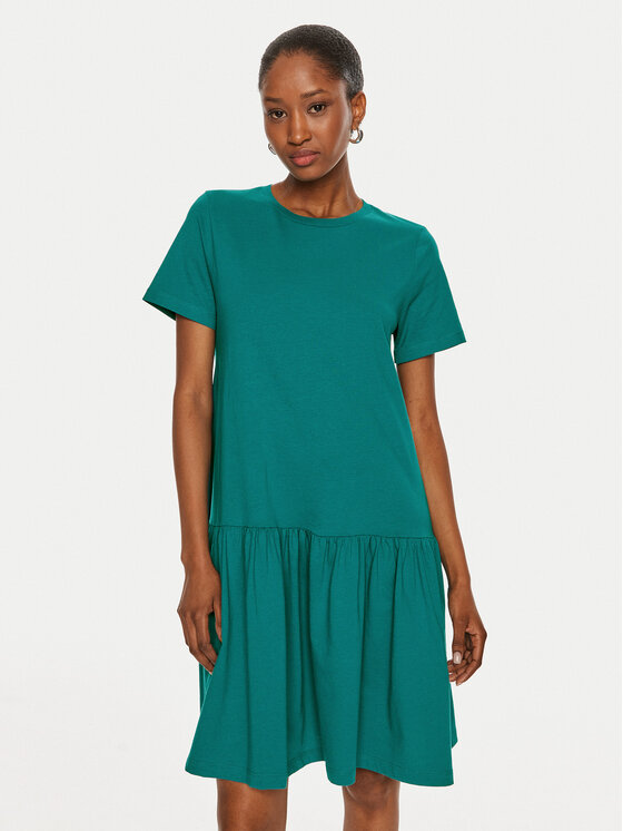 United Colors Of Benetton Rochie de zi 3U53DV01H Verde Relaxed Fit