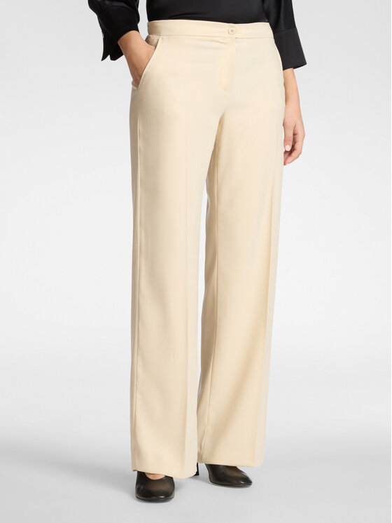 Elena Mirò Elena Mirò Pantaloni di tessuto P188P100475N062 Bianco Regular Fit