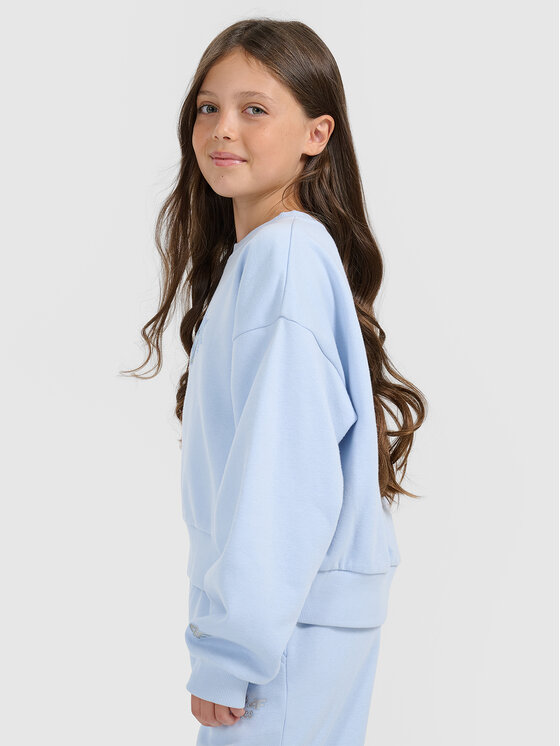 4F 4F Bluza APRES SKI Niebieski Loose Fit