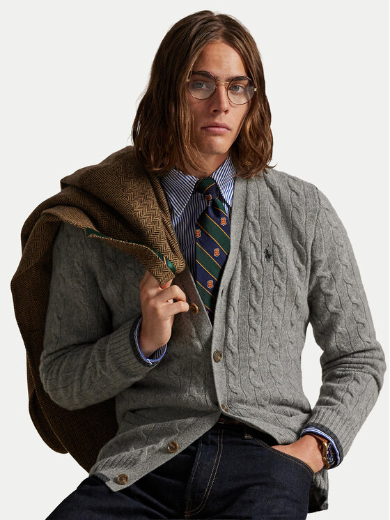 Polo Ralph Lauren Polo Ralph Lauren Kardigāns 710949808005 Pelēks Regular Fit