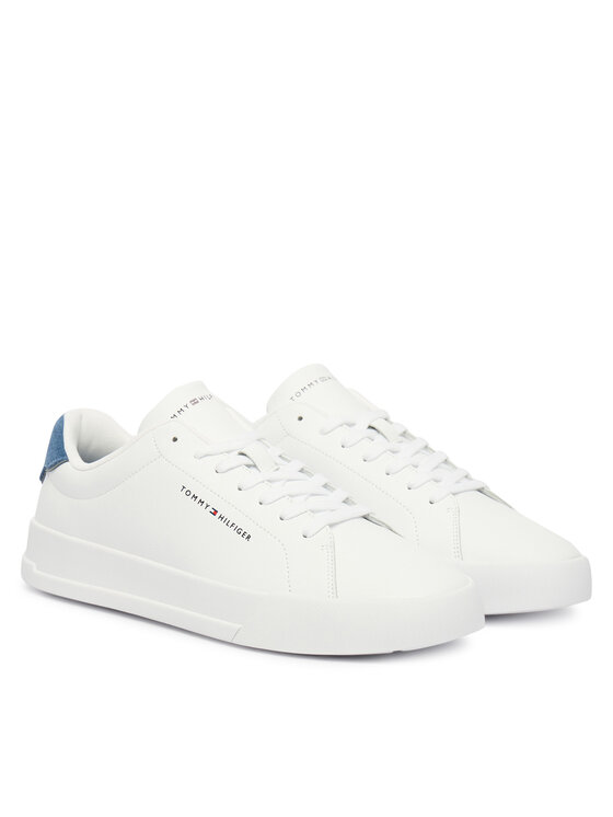 Tommy Hilfiger Tommy Hilfiger Snīkeri Th Court Lth Detail Ess FM0FM05367 Balts
