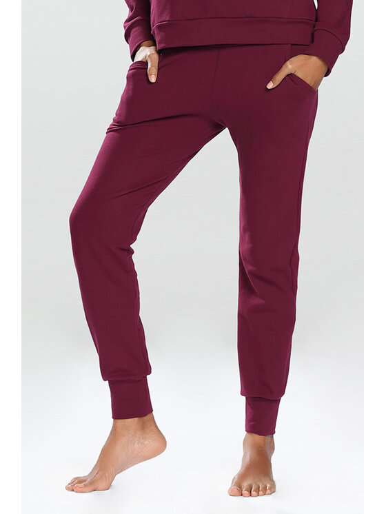 DKaren Sport DKaren Sport Spodnie dresowe Seattle Bordowy Classic Fit