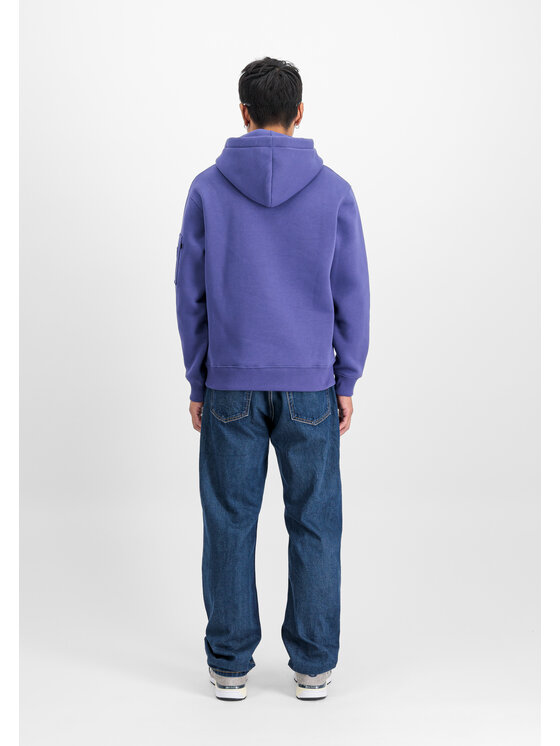 Alpha Industries Alpha Industries Bluza Alpha Puff Print Hoodie Fioletowy Regular Fit