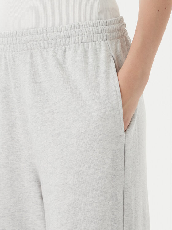 Tommy Hilfiger Tommy Hilfiger Teplákové kalhoty UW0UW06180 Šedá Wide Leg