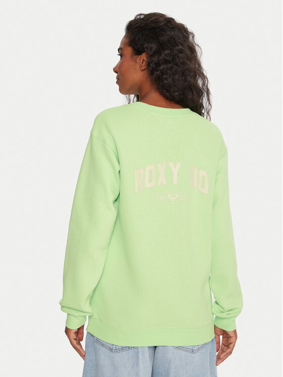 Roxy Roxy Світшот Surf Stoked ERJFT05018 Зелений Regular Fit