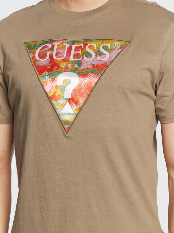 T-shirt Abstract Logo M3GI57 K9RM1 Verde Slim Fit