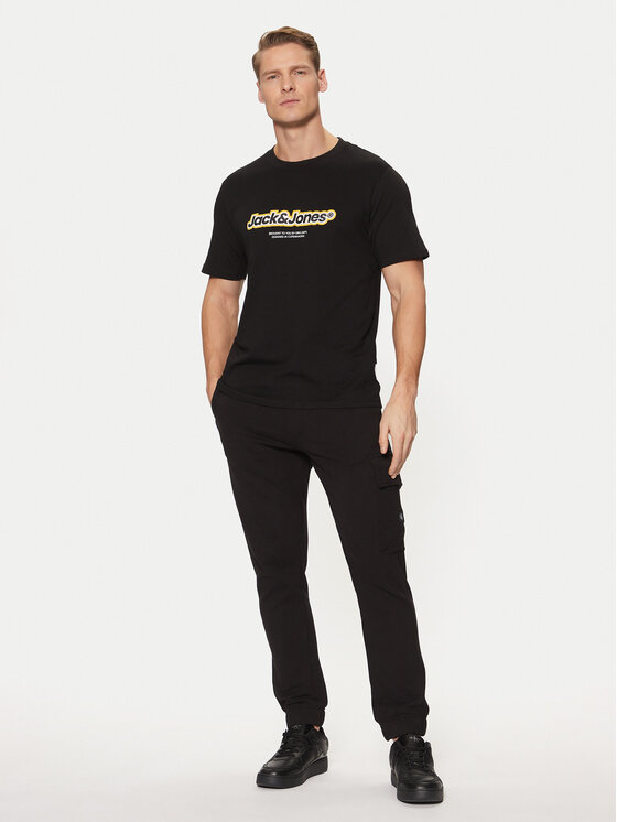 Jack&Jones Jack&Jones Tricou Vesterbro 12265740 Negru Relaxed Fit